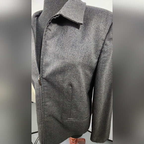 ❤️ WOMEN'S TALBOTS ZIP UP BLAZER / JACKET SIZE 14 - CHARCOAL GRAY - 100% WOOL ❤️ - Picture 6 of 12